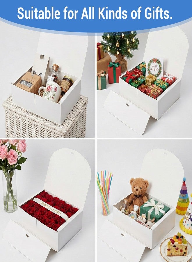 Xaajooio 20 Pcs Gift Boxes with Lids, 10.6 X 7.8 X 3.5 Inch White Paper Bridesmaid Proposal Boxes with Ribbon for Wedding, Birthday, Christmas, Party and Packaging - Image 5
