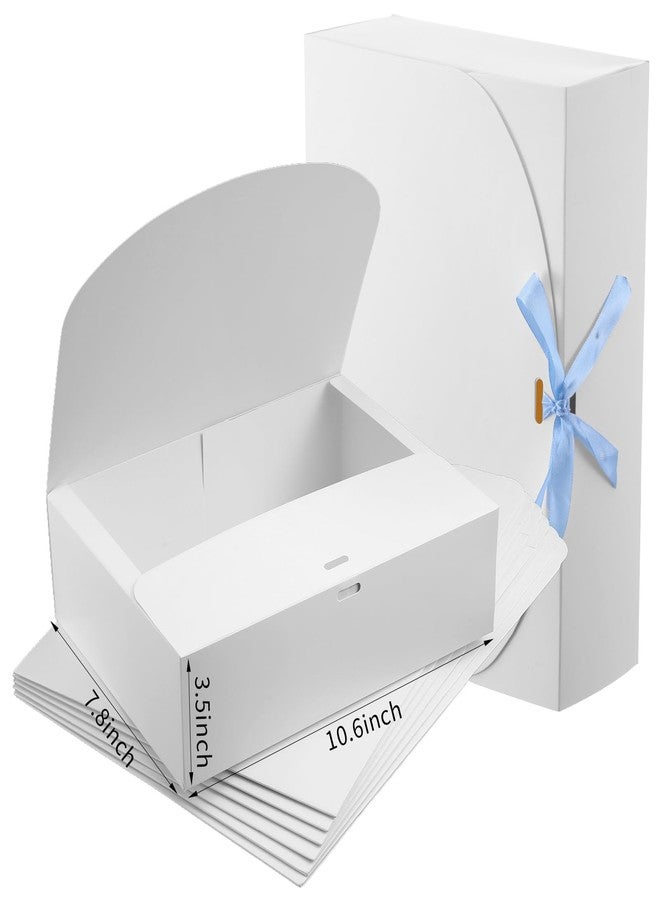 Xaajooio 20 Pcs Gift Boxes with Lids, 10.6 X 7.8 X 3.5 Inch White Paper Bridesmaid Proposal Boxes with Ribbon for Wedding, Birthday, Christmas, Party and Packaging - Image 2