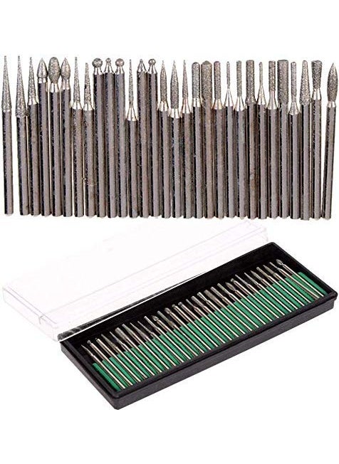 DIY Crafts Diy Crafts 12878 Diy536 Diamond Burr Bits Drill for Engraving Carving for Dremel Rotary Nail Tools, Multicolor, 30 Piece  - Image 4