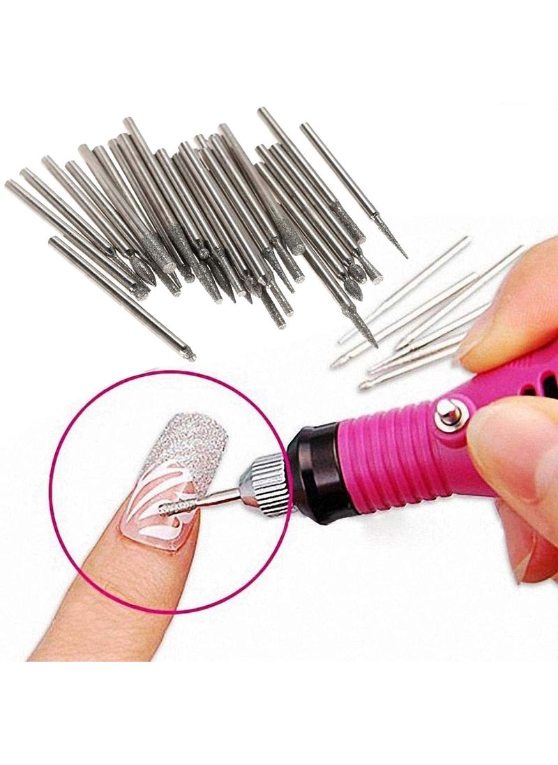 DIY Crafts Diy Crafts 12878 Diy536 Diamond Burr Bits Drill for Engraving Carving for Dremel Rotary Nail Tools, Multicolor, 30 Piece  - Image 3