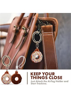 Dexmon Airtag Compatible Silicone Case Keychain Can Be Attached to Donut Design Cat Dog Collar  - Image 4