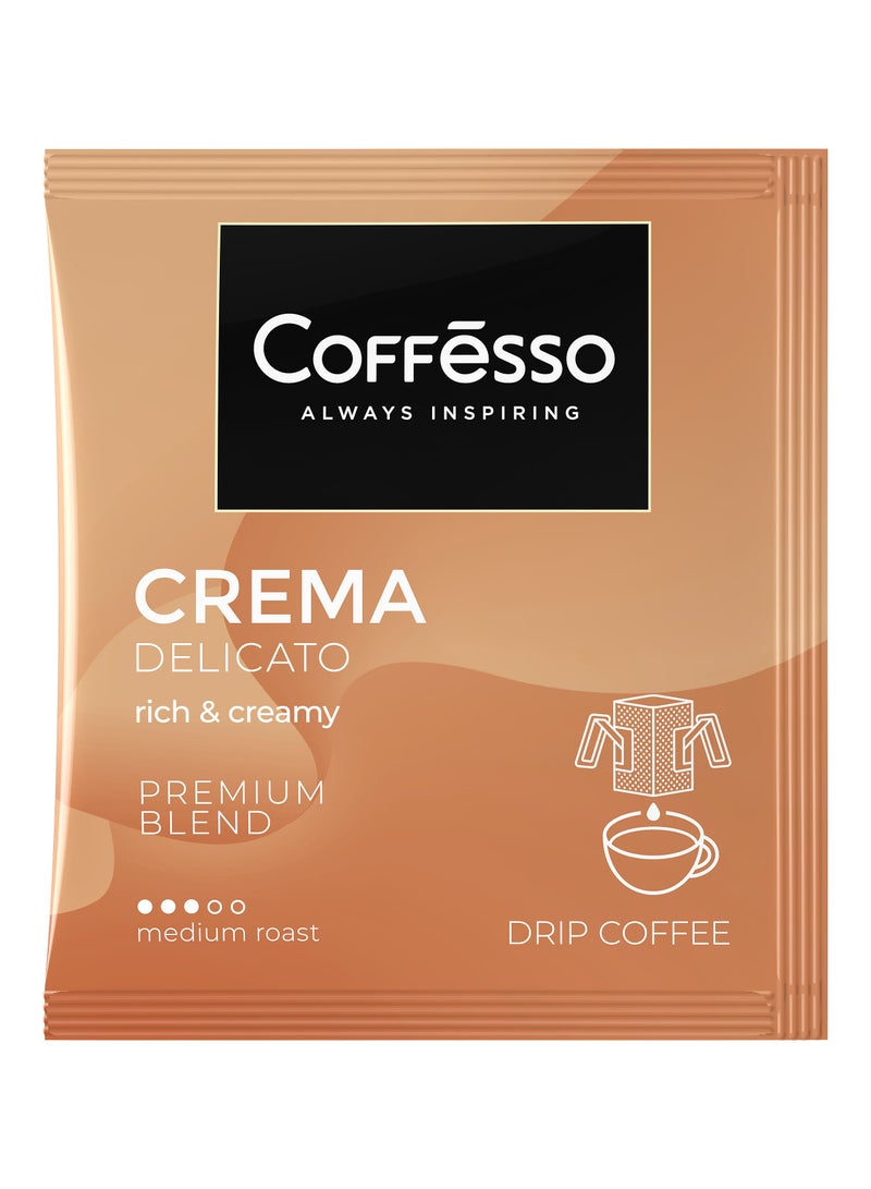 COFFeSSO Crema Delicato 100% Premium Arabica and Robusta Ground Coffee 5 Sachets Drip Bags 45 g  - Image 4