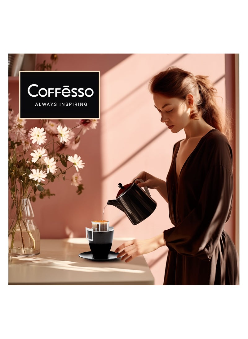 COFFeSSO Crema Delicato 100% Premium Arabica and Robusta Ground Coffee 5 Sachets Drip Bags 45 g  - Image 5