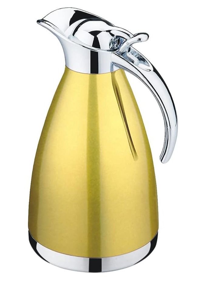 ترمس 2 لتر-ستانلس ستيل, أصفر حافظ للحراره - Image 1