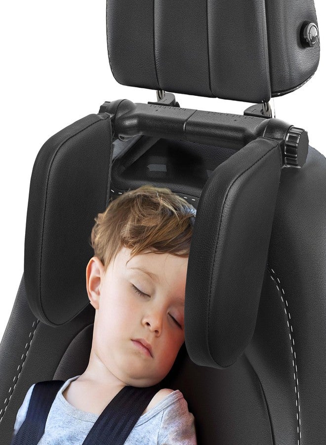 C COMCROSFLY Car Headrest Pillow, Adjustable Head Rest Pillow for Car Seat, Head Neck Support for Kids Adults Travel Sleeping, Fit for Headrest with Poles (Black) - Image 1