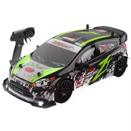 MICROMINI RC Drift Car 1:24 Scale 4WD High Speed|Remote Control Car with Rechargeable Battery & LED Light for Kids & Adults|Ideal Gifts for Birthday & Special Occasions (Green) - Image 2