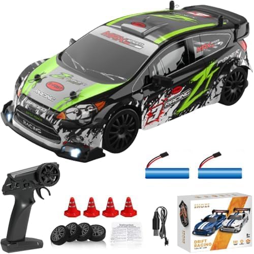 MICROMINI RC Drift Car 1:24 Scale 4WD High Speed|Remote Control Car with Rechargeable Battery & LED Light for Kids & Adults|Ideal Gifts for Birthday & Special Occasions (Green) - Image 1