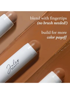 Julep Julep Skip the Brush Cream to Powder Bronzer & Contour Stick - Cool Taupe Fair to Light skin tones - Long Lasting Blendable and Buildable Color -Multi-Use 2-in-1 Blush and Lip Makeup Stick  - Image 2