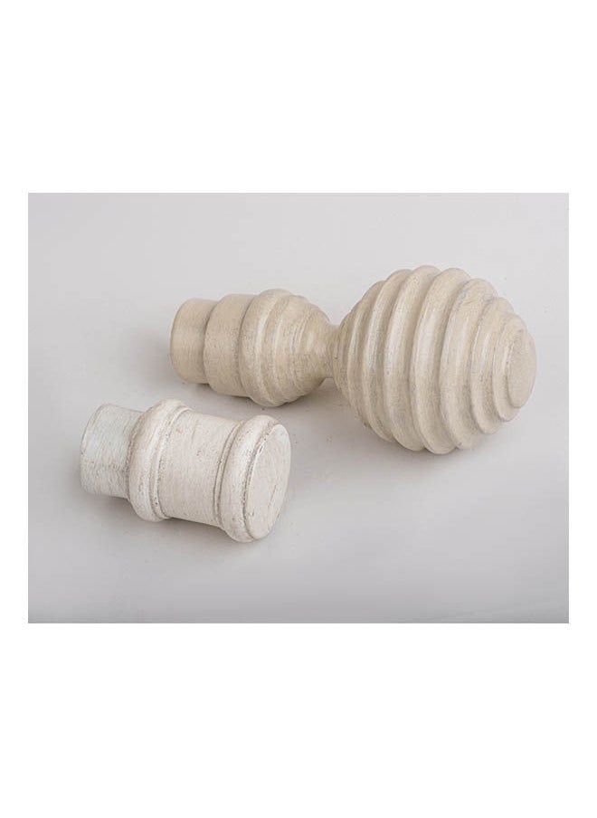 CURTAINS & RODS Embroidered Metal Curtain Tube Ends 