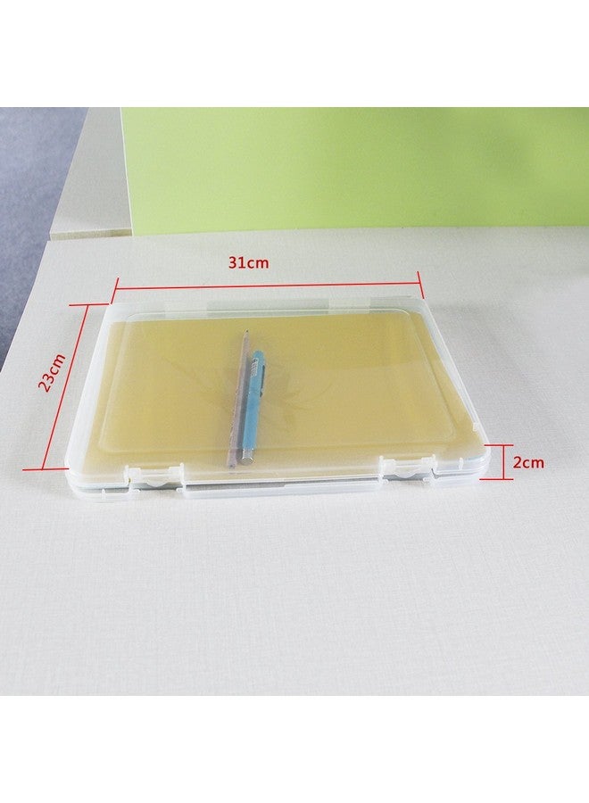 Co-link Portable A4 File Box Transparent Plastic Box Document Paper Protector Desk Paper Organizers Case Pp Storage Collections Container Magazine Organizers (1Pcs(Available Dimension 11.8 X 8.3 X 0.8Inch)  - Image 2