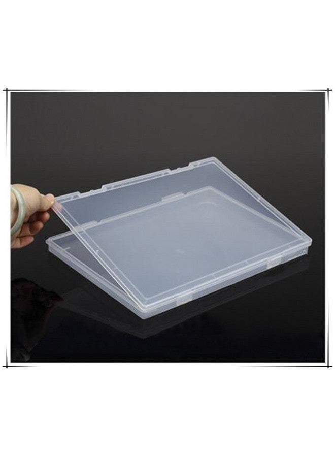 Co-link Portable A4 File Box Transparent Plastic Box Document Paper Protector Desk Paper Organizers Case Pp Storage Collections Container Magazine Organizers (1Pcs(Available Dimension 11.8 X 8.3 X 0.8Inch)  - Image 1