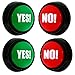 Cididu Set of 4 Yes No Button with Sound Game Answer Button for Trivia Games Answer Buzzers for Game Show Funny Talking Buttons Gathering Pet Training Different Yes No Saying - Image 2