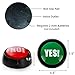 Cididu Set of 4 Yes No Button with Sound Game Answer Button for Trivia Games Answer Buzzers for Game Show Funny Talking Buttons Gathering Pet Training Different Yes No Saying - Image 4