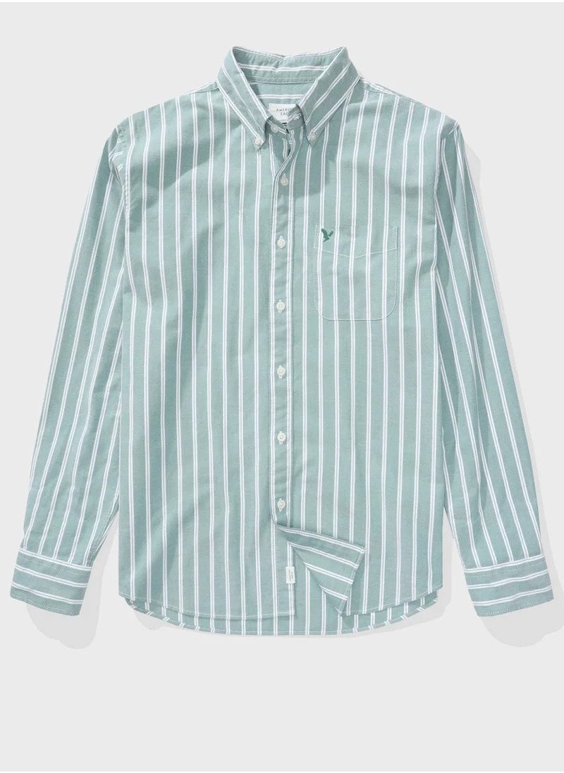 American Eagle Striped Classic Fit Shirt