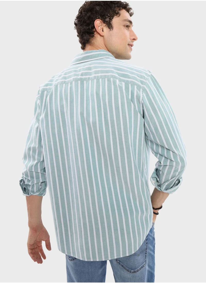 American Eagle Striped Classic Fit Shirt