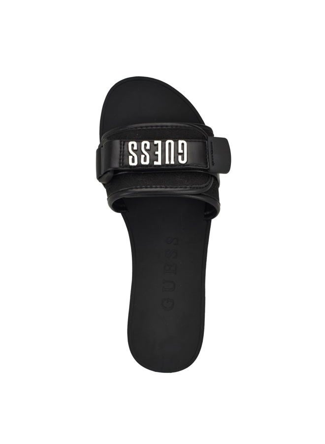 GUESS Women's Elyze Flat Sandal, Black 003, 35 EU - Image 2