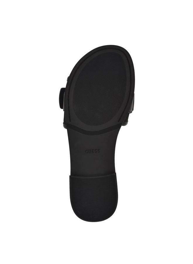 GUESS Women's Elyze Flat Sandal, Black 003, 35 EU - Image 4