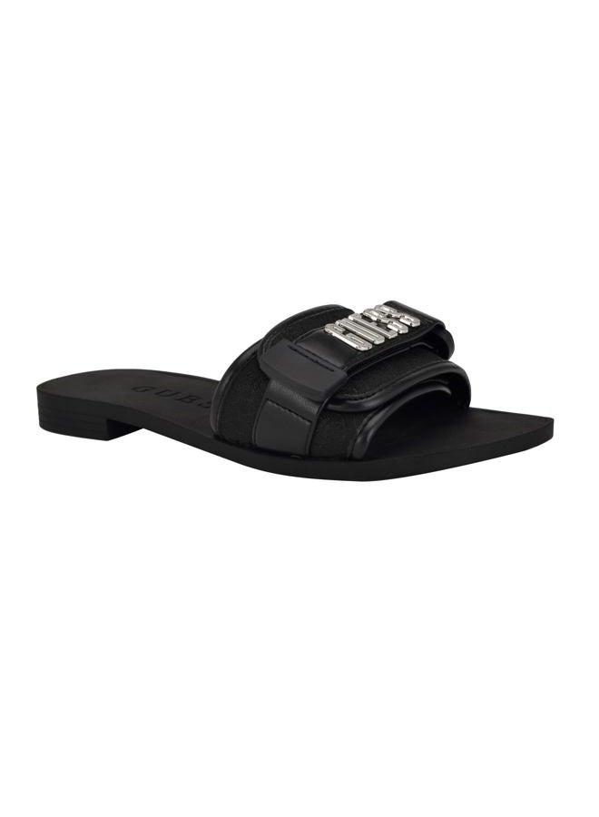 GUESS Women's Elyze Flat Sandal, Black 003, 35 EU - Image 1