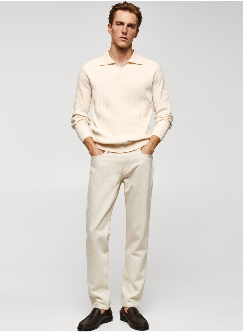 Mango Man - Essential Knitted Polo - Image 1
