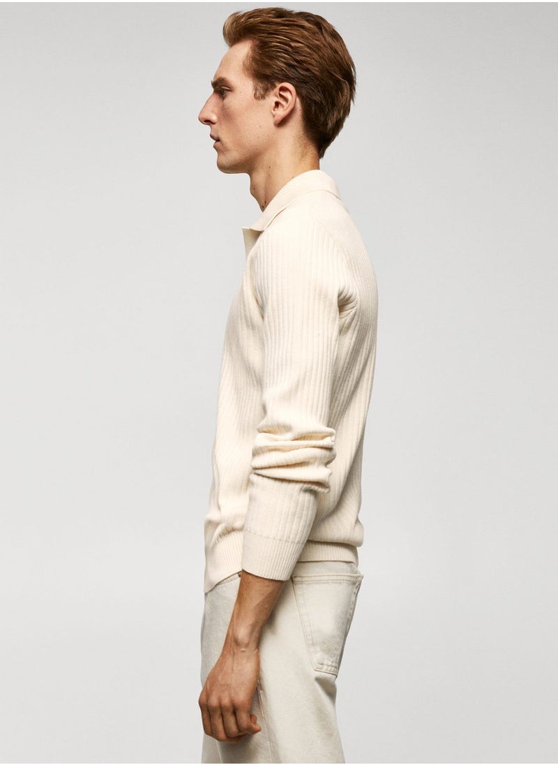 Mango Man - Essential Knitted Polo - Image 1
