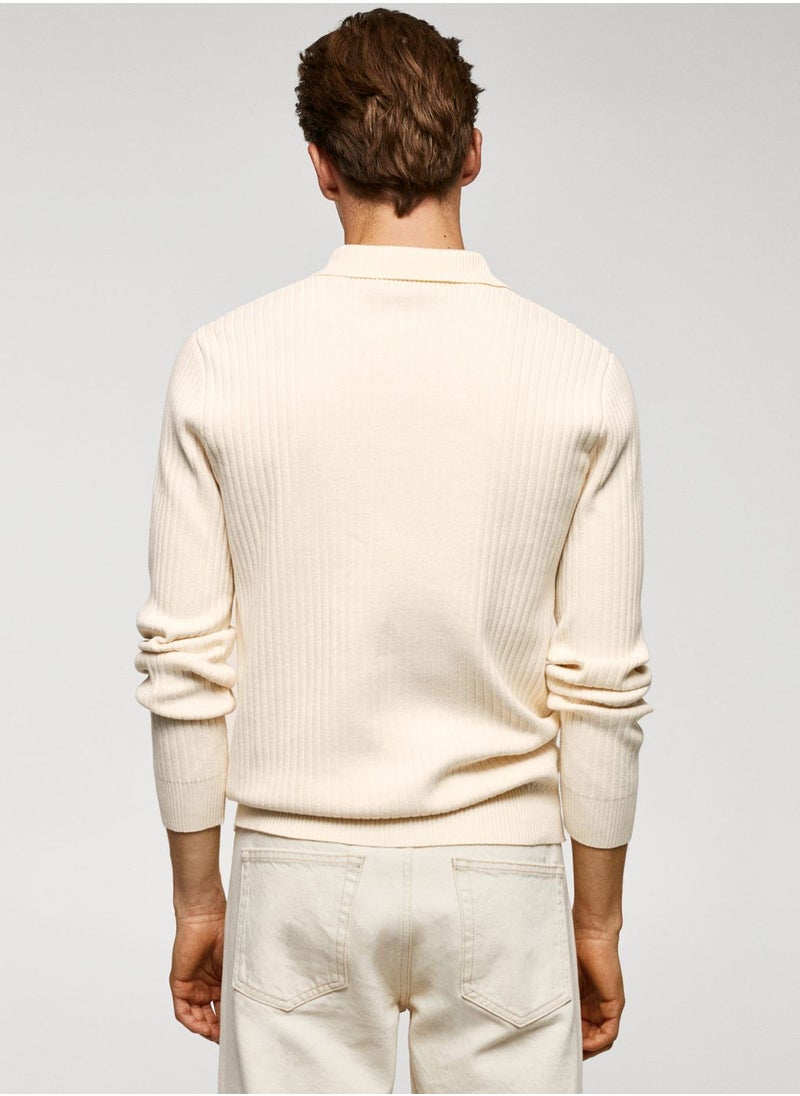 Mango Man - Essential Knitted Polo - Image 1