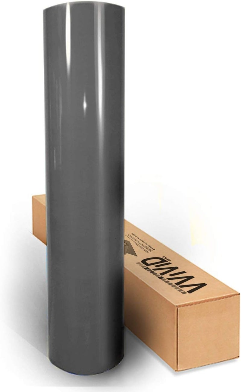 VViViD Gloss Gunmetal Grey Vinyl Wrap (1ft x 5ft) with Air-Free Channel Technology - Image 1
