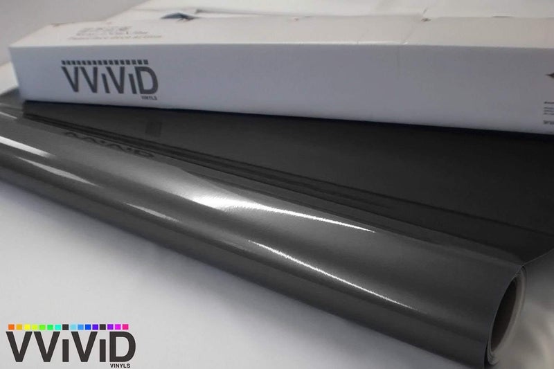 VViViD Gloss Gunmetal Grey Vinyl Wrap (1ft x 5ft) with Air-Free Channel Technology - Image 4