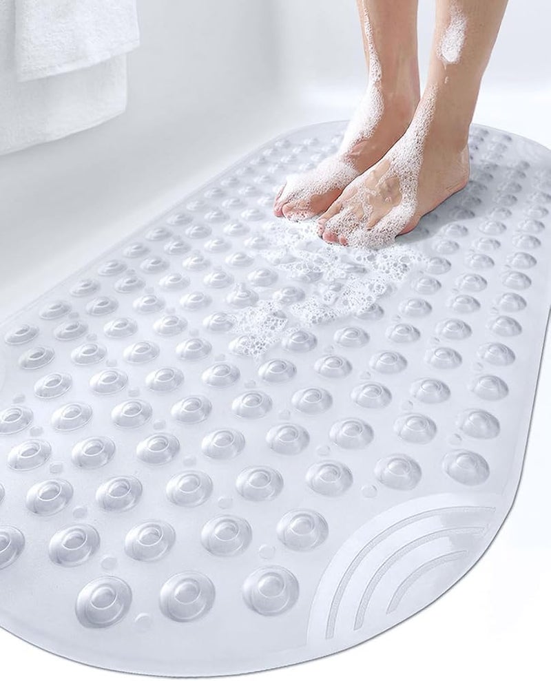 DEXI Bathtub Mat Non Slip Shower Mats Extra Long Quick Dry,40x88 cm Clear - Image 1