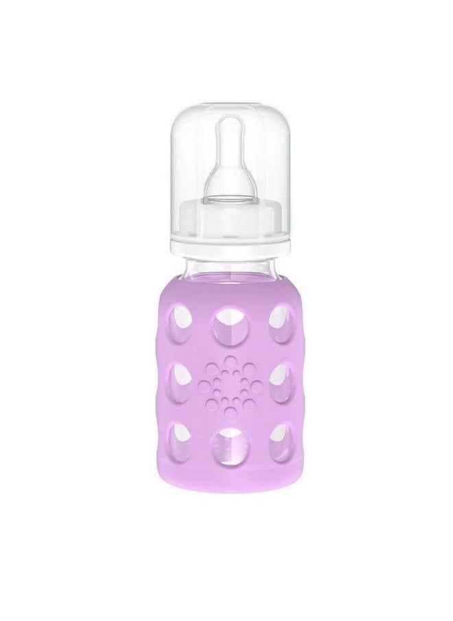 lifefactory 4Oz Glass Baby Bottle 2Pk Lavender/Cantaloupe  - Image 3