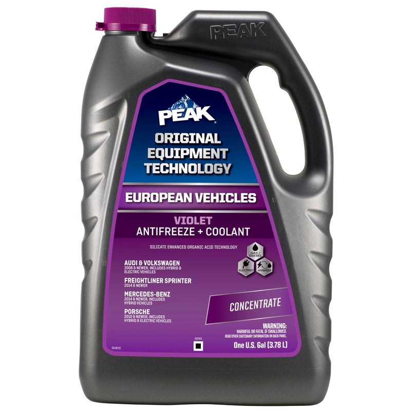 PEAK OET Extended Life Violet Concentrate AntifreezeCoolant for European Vehicles 1 Gal