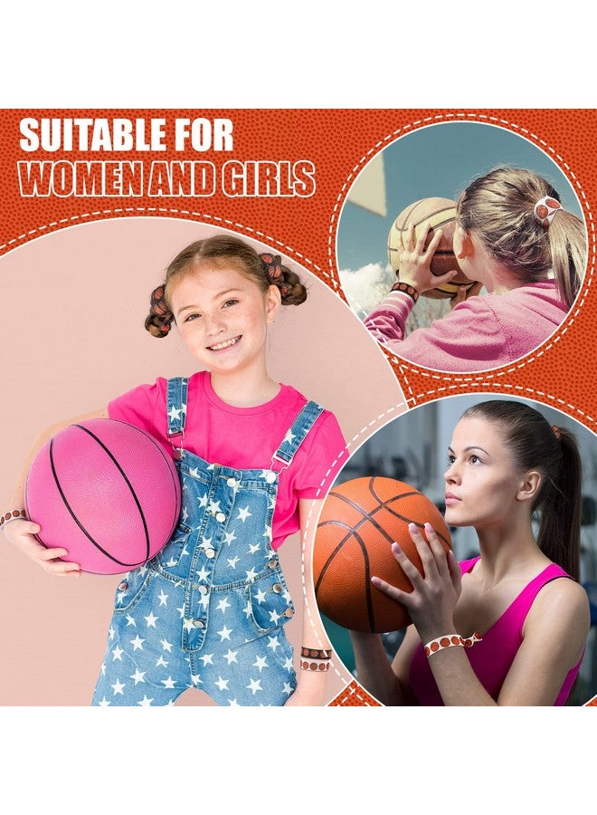 Hanaive 20 Pcs Basketball Hair Ties Basketball Hair Bands Ponytail Holders Basketball Elastic Hair Ties No Crease Ribbon Basketball Hair Accessories For Girls Women Basketball Party Team Members - Image 4