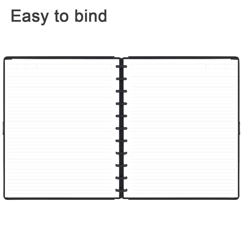 Nokingo (Pack of 2) Letter Size Discbound Refill Paper, Disc Paper Refill for TUL Custom Note-Taking System Discbound Planner Inserts, 200 Sheets/400 Pages, White Discbound Paper, Arc Paper Refill 8.5 x 11 - Image 4