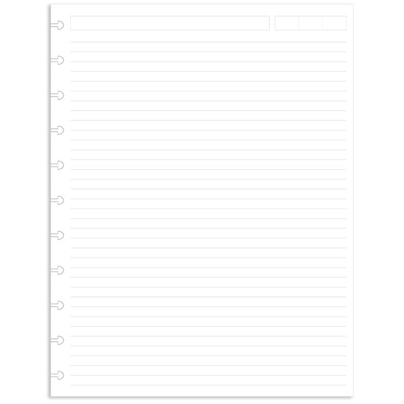 Nokingo (Pack of 2) Letter Size Discbound Refill Paper, Disc Paper Refill for TUL Custom Note-Taking System Discbound Planner Inserts, 200 Sheets/400 Pages, White Discbound Paper, Arc Paper Refill 8.5 x 11 - Image 2