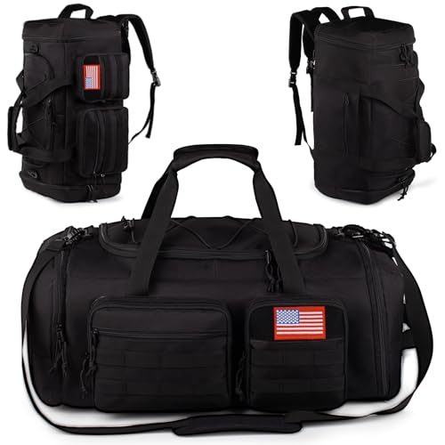 ATRIPACK Tactical Gym Bag for Men，70L Large 3 in 1 Sports Duffle Bag with Shoes Compartment for Travel,Water Resistant Travel Backpack Weekender Overnight Bag with Wet Pocket for Women - Image 1
