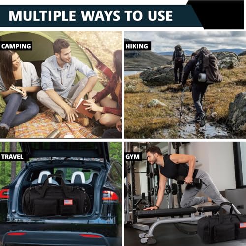 ATRIPACK Tactical Gym Bag for Men，70L Large 3 in 1 Sports Duffle Bag with Shoes Compartment for Travel,Water Resistant Travel Backpack Weekender Overnight Bag with Wet Pocket for Women - Image 2