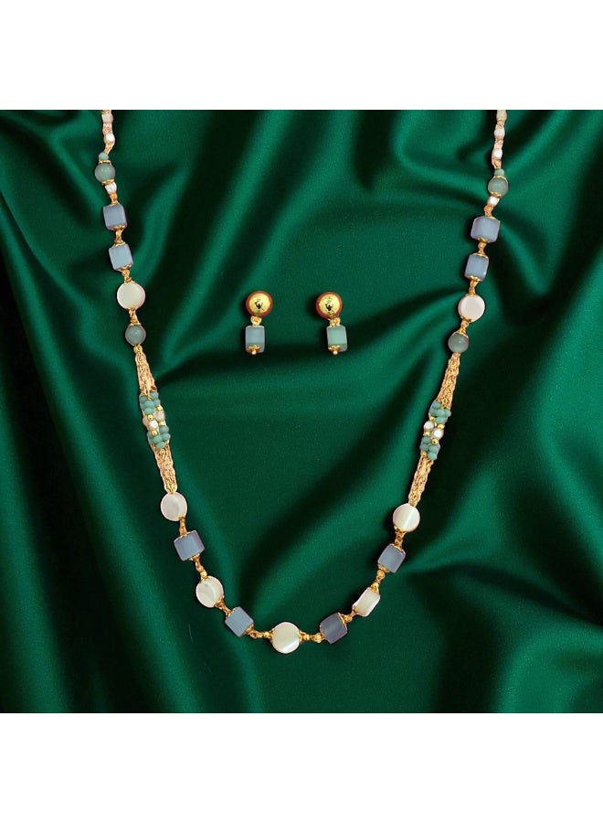 Pretty Precious Cubic Zirconia Mala Necklace for Women | Elegant CZ Beaded Long Necklace | Sparkling Fashion Jewellery for Parties & Special Occasions - Image 2