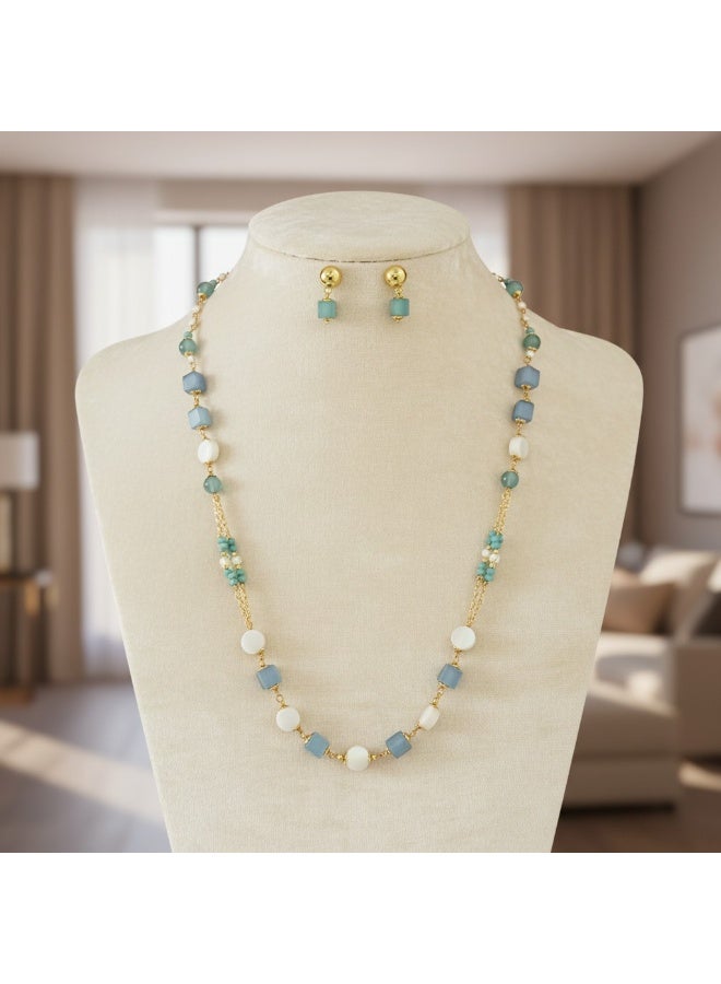 Pretty Precious Cubic Zirconia Mala Necklace for Women | Elegant CZ Beaded Long Necklace | Sparkling Fashion Jewellery for Parties & Special Occasions - Image 5