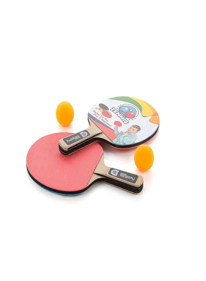 Ixora Base Training Practice Set for Table Tennis Trainer Rebound Rackets and Balls: 1 Piece Training Stand with Accessory | 2 Pieces Premium Wooden TT Rackets | 2 Pieces Table Tennis Balls - Image 1
