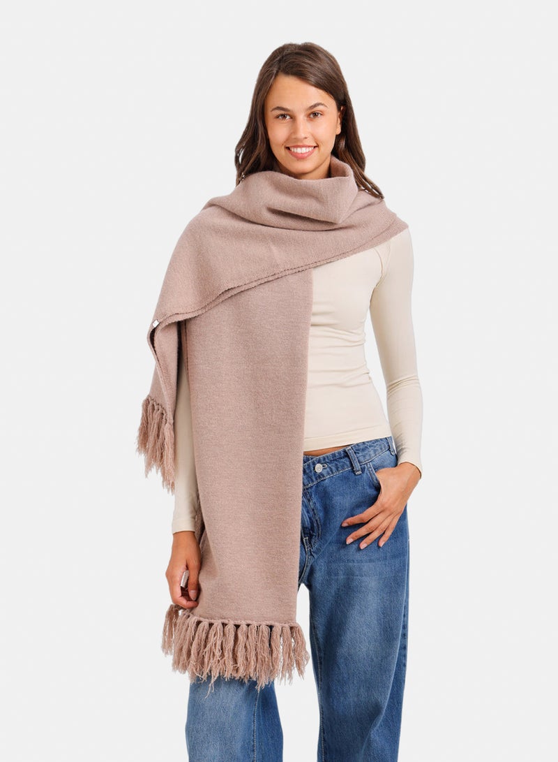 Carina Fringed Rectangular Scarf - Image 1