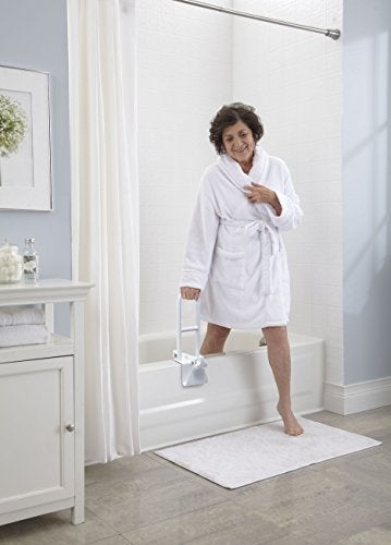 Medline Bathtub Safety Grab Bar, Handle Clamps on to Side of Bathtub Shower, Medical Tub Rail for Bathrooms is Great Elderly or After Surgery - Image 4