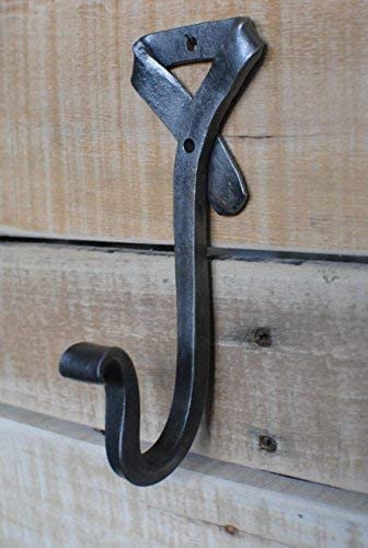 GoCraft Handmade Wrought Iron Coat Hook | Set of 3 Hooks for Coats, Towels, Scarves | Forged Metal Decorative Colonial Wall Decor - Image 5