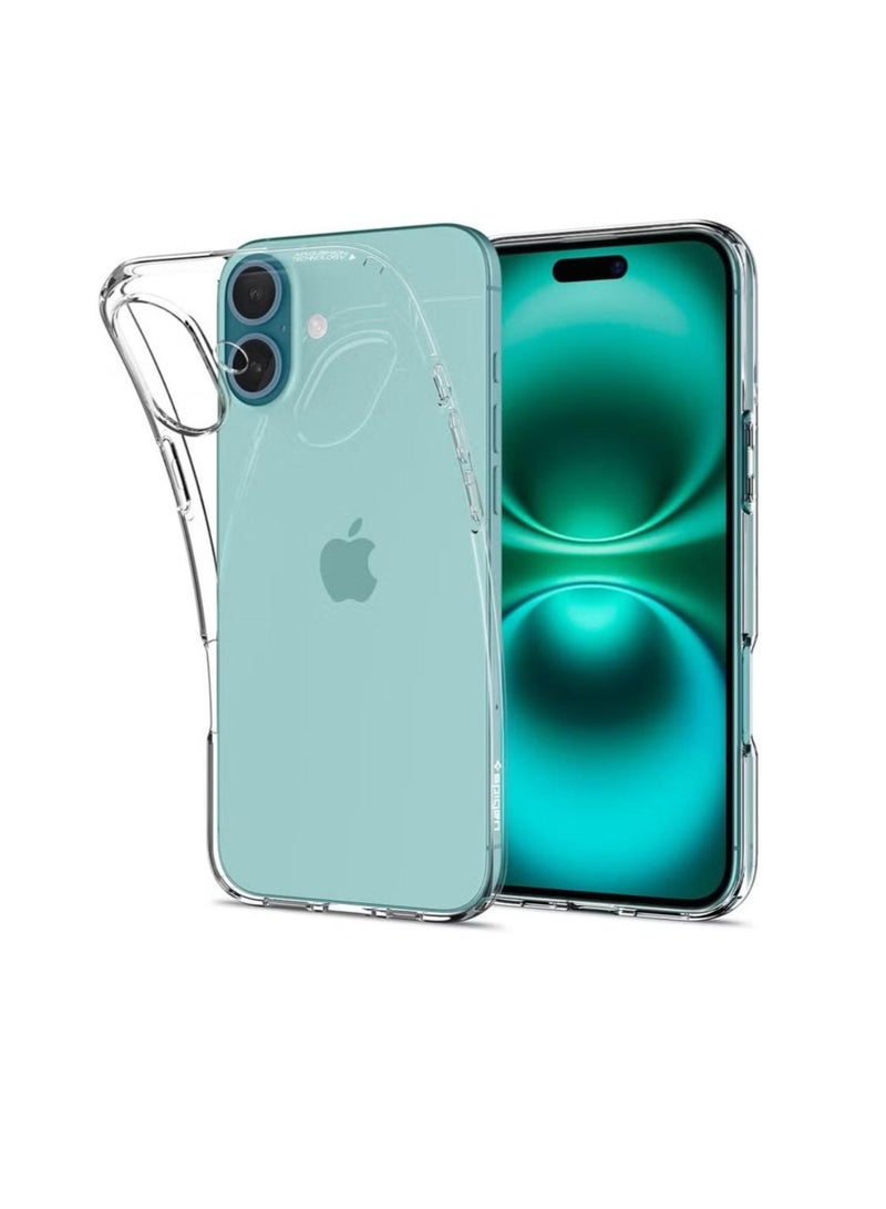 سبايجن غطاء حماية ليكويد كريستال لهاتف آيفون 16 (2024) - شفاف للغاية - Image 1