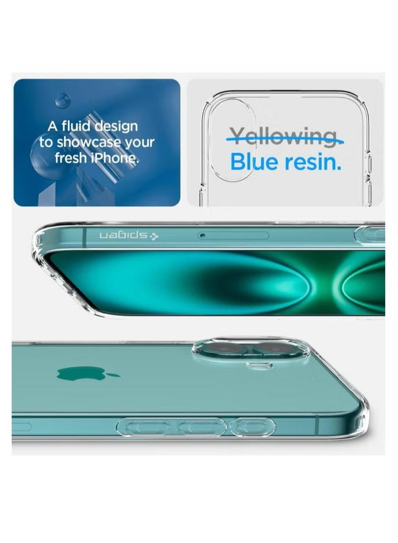 سبايجن غطاء حماية ليكويد كريستال لهاتف آيفون 16 (2024) - شفاف للغاية - Image 3