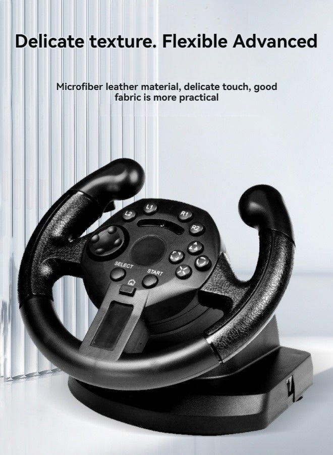M MIAOYAN PS3/PC all-in-one racing game steering wheel simulation driving game handle vibration game steering wheel  - Image 3