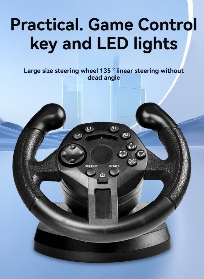 M MIAOYAN PS3/PC all-in-one racing game steering wheel simulation driving game handle vibration game steering wheel  - Image 2