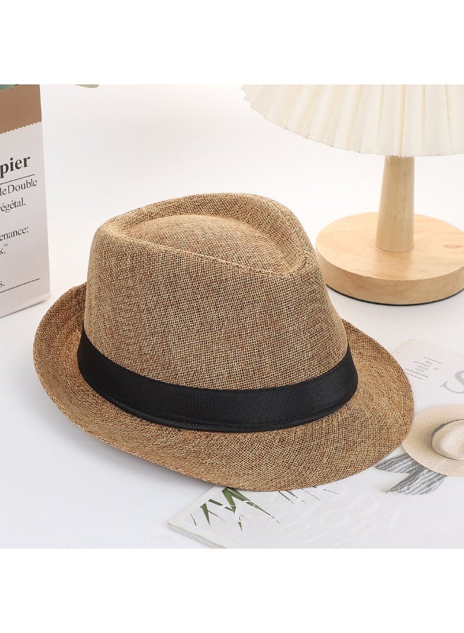 Unisex flat top hat in a classic style - multi-colored, one size