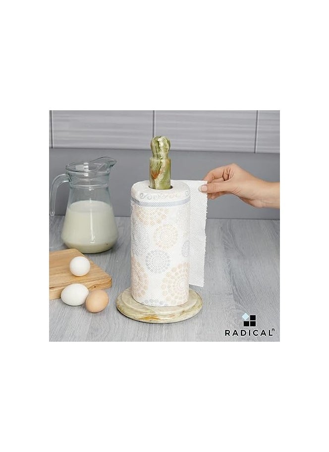 RADICALn RADICALn Paper Towel Holder Green Handmade Marble Kitchen Towels Rack Roll Stand Wrapping  - Image 4