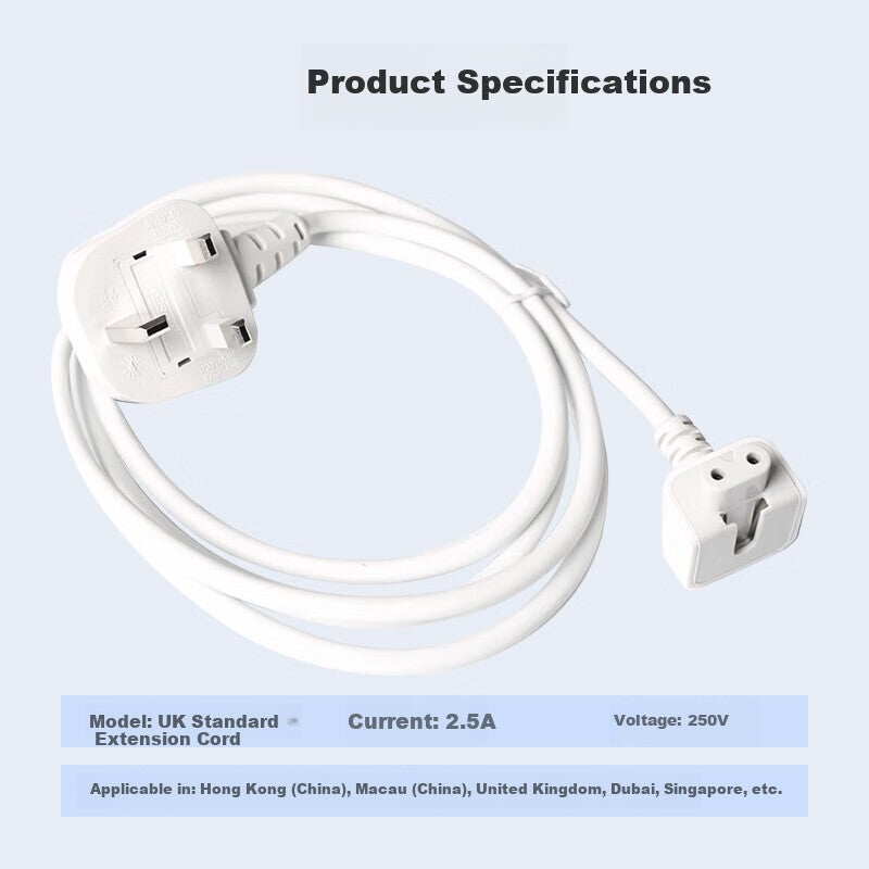 JD Jing Zao Mryc Apple MacBook Charger Extension Cable MacBook Air/Pro Power Plug UK Standard Hong Kong Version Adapter iPad Accessory (For Travel to Hong Kong UK) - Image 4