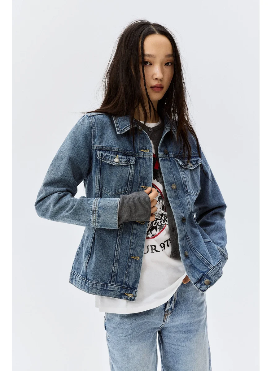 H&M Tapered-Waist Denim Jacket