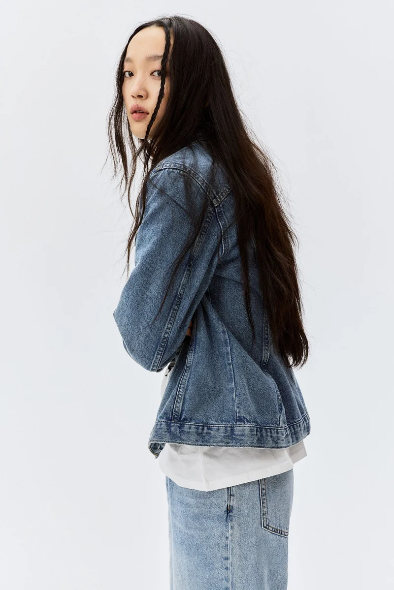 H&M Tapered-Waist Denim Jacket